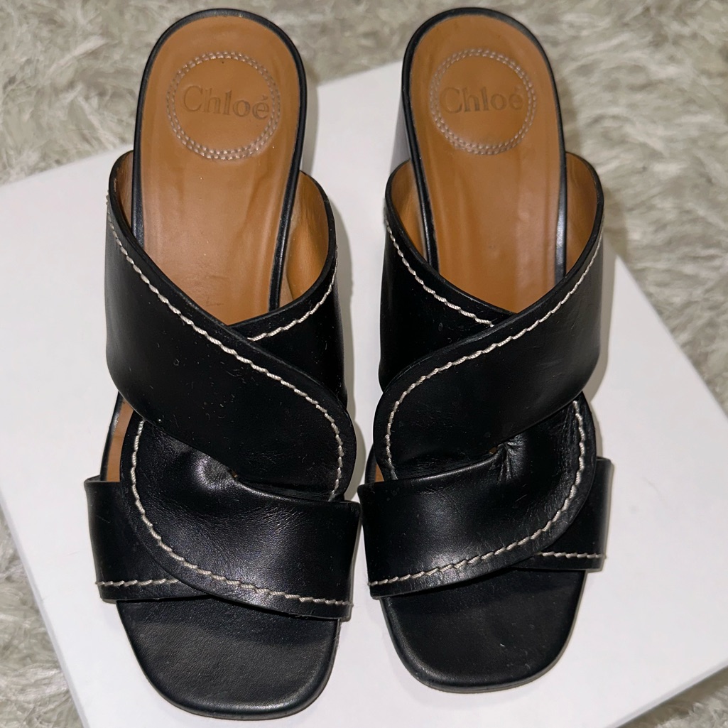 Chlo 70mm Candice Sandal - Black - Size 39